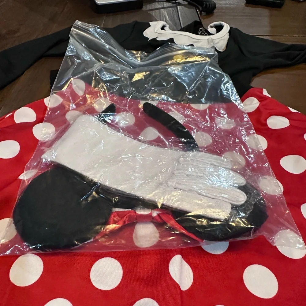 Tipsy Elves Girls small Minnie Mouse–Inspired Polka Dot Dress costume‎  New